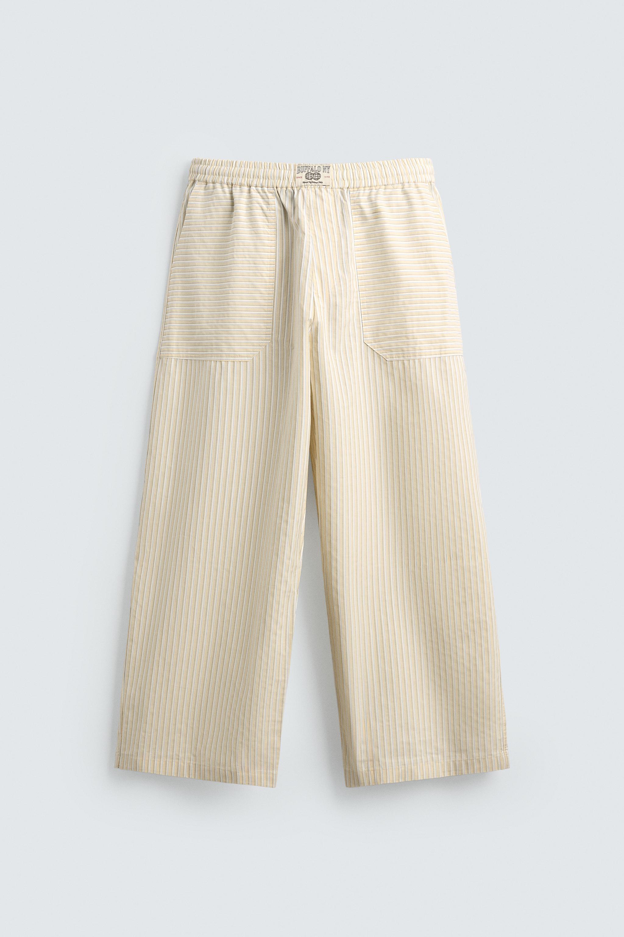 RELAXED FIT CONTRAST STRIPE PANTS